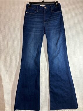 Frame Denim Deep Indigo Flare Jeans